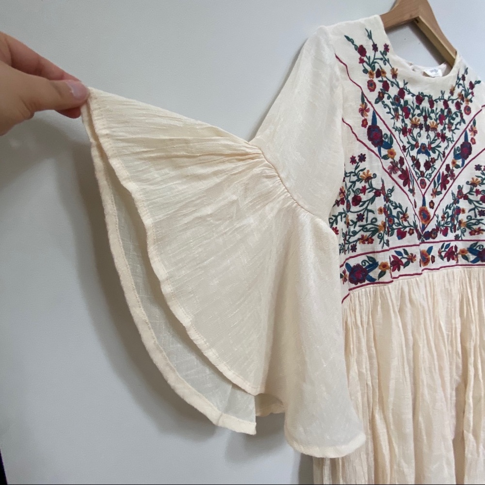 Umgee Embroidered Boho Style Tunic Cream Medium - Picture 5 of 7